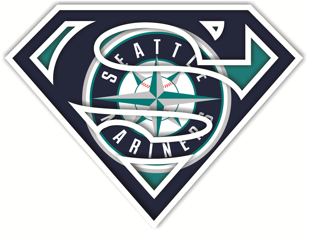 Seattle Mariners superman logos iron on heat transfer